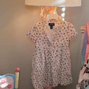Polo by Ralph Lauren Kids Dress - White with Red Floral